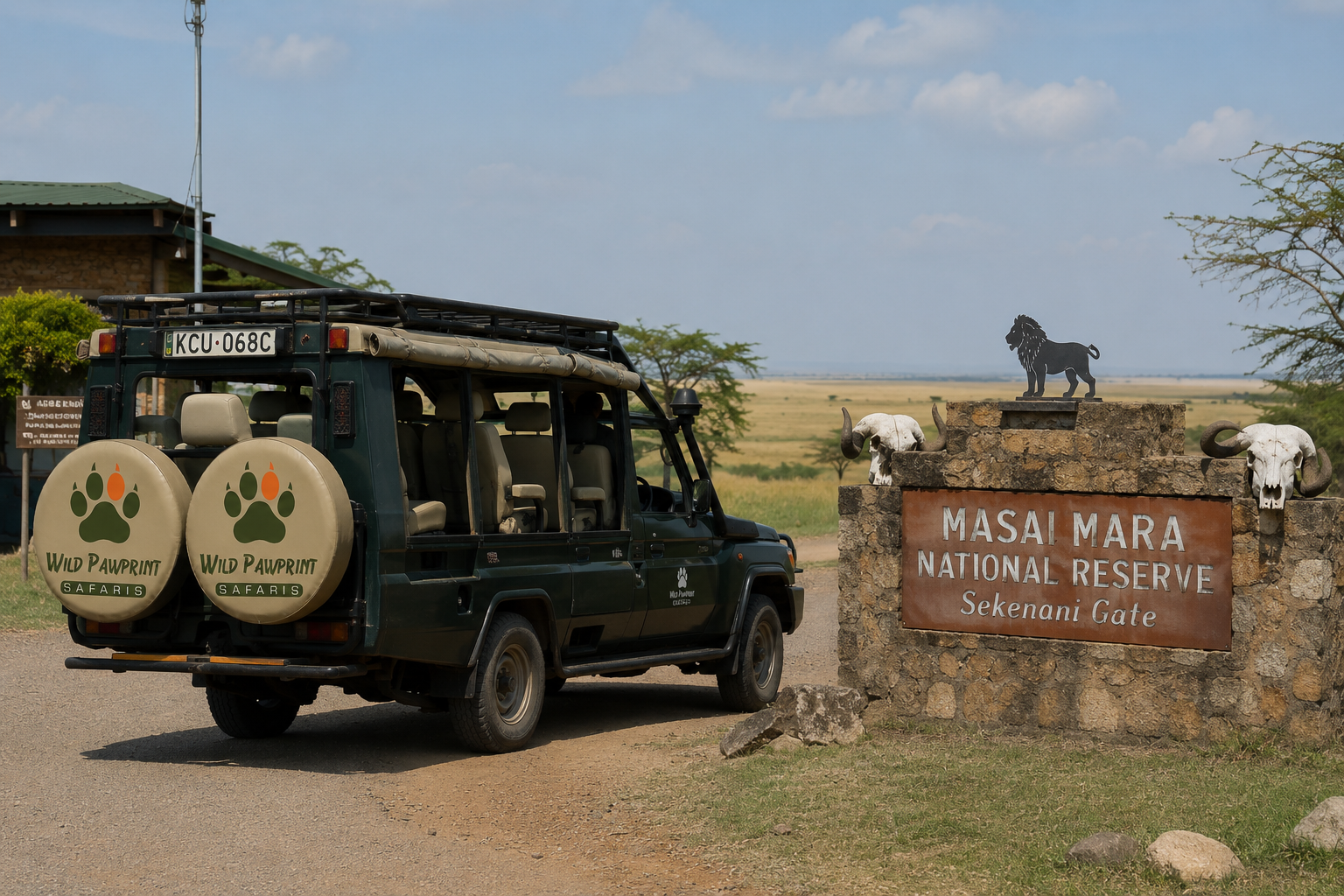A safari camp bedroom interior